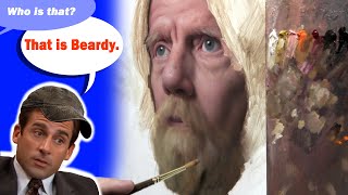 How to PAINT a BEARD (clips from my Patreon series on portrait painting)