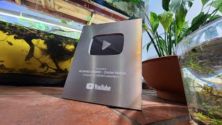 Placa de los 100k suscriptores unboxing.