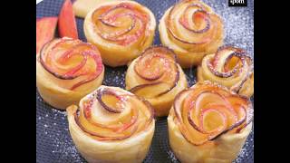 Mini-gâteaux de roses à la pomme - Cœur de Pom' - tuto recette dessert