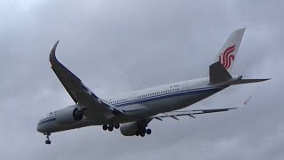 STORM ISHA • Air China Airbus A350-941 [B-32AL] landing at London Heathrow