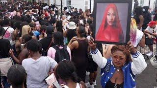 Nicki Minaj in the street of London to Meet & Greet with The BARBZ