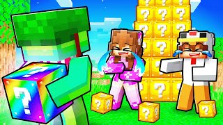 Faire semblant d'être un NOOB puis utiliser un LUCKYBLOCK OP sur Minecraft !