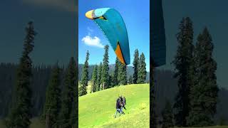 Enjoy Paragliding in Kashmir #travel #kashmironline #nature #snowfall #shortsfeed