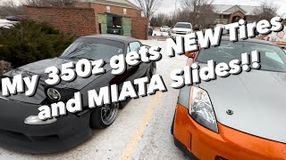 350z gets New Tires and I Slide My Miata