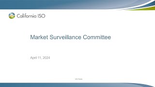 Apr 11, 2024 - Market Surveillance Committee