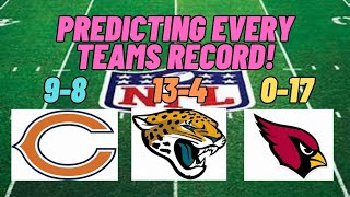 Predicting Every NFL Teams 2023 Record!