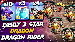 Th16 DRAGON & DRAGON RIDER Attack With CLONE | TH16 Attack Strategy With (Dragon + Dragon Rider) COC