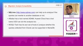 Migration from Oracle to MariaDB with no application change - Pickup Li - FOSDEM 2021