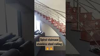 spiral staircase stainless steel railing🔥🔥#shorts #youtube #ss railing design.