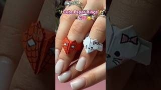 🐱🕷️HelloKitty&Spiderman Paper Rings 🎀🕸️ #giftideas #diy #craftshorts #papercraft #rings