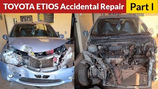 Toyota Etios | Accidental Car repairing | Accidental Repair | Car Major Accident repairing #toyota