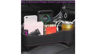 Slide 1pcs Right Car Seat Crevice Gaps Storage Box with 2 USB Port ABS Plastic Drink for Pockets Or