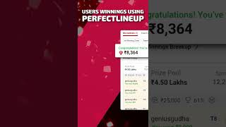 One More User Have Won #fantasycricketleague By Using The #perfectlineup App 🎉
