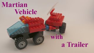 Lego Martian Vehicle with a Trailer - How to build with lego blocks (DIY and TUTORIAL)