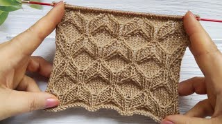 Fancy Knitting Pattern | Fantasiemuster stricken | Punto Fantasia ai ferri | Point Fantaisie Tricot