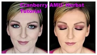 Herbst Cranberry AMU Look für blaue und grüne Augen