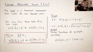 Delta Epsilon and allowable error