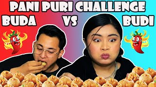 Pani Puri Challenge!! Buda VS Budi || Loser eats Dalle Khursani ||