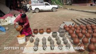 Learning pottery in Bhaktapur Nepal