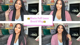 OMG!!!! 😍Shein Full Lace Box Braid Lace Wig| TheTamedOne69