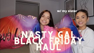 NASTY GAL BLACK FRIDAY TRY ON HAUL WITH MY SISTER | Kirsty Mead |