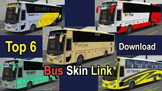 Bus Simulator Indonesia Bangladeshi game | bus skin download and setup | desh travel bu skin | Top 6