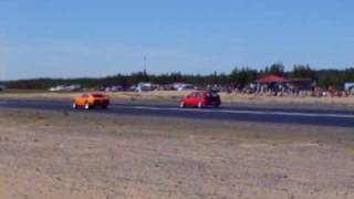 Honda civic 1.3 TURBO Vs. Datsun 240Z @ WCSC Kalajoki.