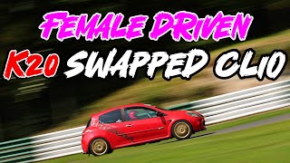 Laura's *245bhp* K20 RenaultSport Clio 197 Mk3 *SCREAMER!* 😱 - On Track Review