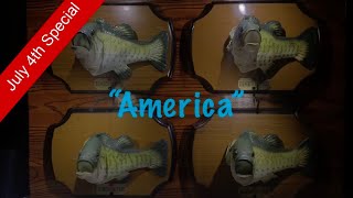 Big Mouth Billy Bass American Tribute Gemmy custom (flashing lights)