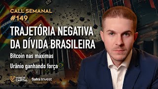 EP#149 | Trajetória da dívida Brasileira | Juros futuros no Brasil e EUA | Bitcoin nas máximas.