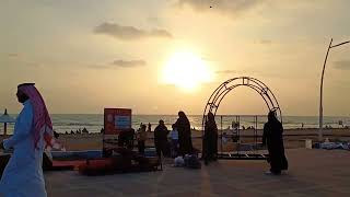 cool beach and beautiful sunset view at red sea , things are different over there.