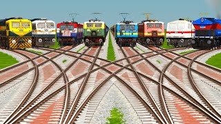 Eight Indian Express Trains Crossing at Raju_Railroad | High Steam Games