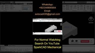 3D Mechanical Model In AutoCAD #youtube_shorts , yt_shorts