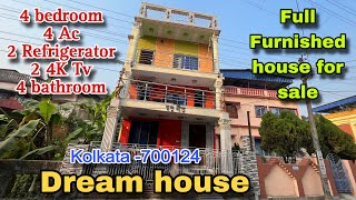 V-213🛑 Full Furnished House For sale in Barasat | ফুল ফার্নিশড বাড়ি বিক্রী