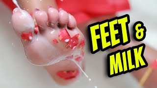 Feet & Milk Concept High Quality pics Slide Show [HD]