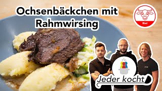 Jeder kocht - Ochsenbäckchen mit Rahmwirsing