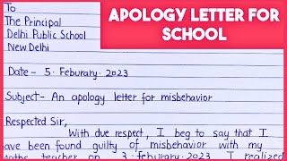 Apology letter to school principalfor misbehavior#apologyletter #apologylettertoschool#letterformat