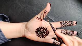 Simple tikki mehandi design