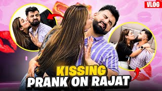 KISSING Prank On Rajat💋🤤 | ROMANTIC SWATI🤤 | Irritate Kardiya 😜 | RAJATSWATIVLOGS ​⁠