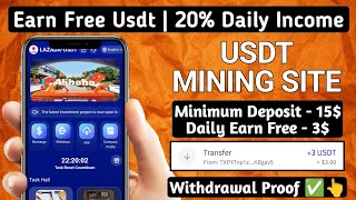 New Usdt Earning Site  USDT Mining Site 2024 Best Investment  Trx/Usdt Earning Website 913