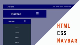 make responsive navbar in html and css |