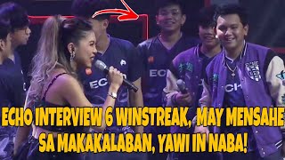 Echo Interview 6WS. na dinurog ang Team ni Dogie