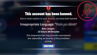 I got *Banned* for Fortnite Voice Chat...