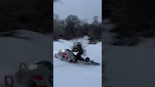 A little rough landing😳 #shorts #skidoo #snow #jump #snowmobile