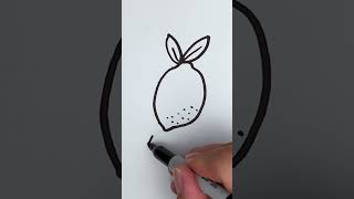 Lemon 🍋 fruits easy drawing ideas for kids #kids #kidsart #ideas #drawing