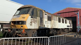 Saved from scrap - Freightliner class 90, 90050 at Crewe Heritage Centre - 29/10/23