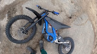 I Crashed My Electric Dirt Bike! (72v Surron)