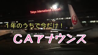 10月限定！ 日本航空ＣＡによる羽田空港到着時の機内アナウンス JAPAN AIRLINES  Cabin Crew In-flight announcement