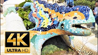 Park Güell - FULL tour 4K 60fps 🇪🇸 Barcelona 🇪🇸 Spain 🇪🇸 4K UHD garden jardin