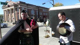 Man Play The Bagpipe At The Renaissance Faire 2017